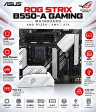 ASUS ROG Strix B550-A Gaming Mainboard AMD Ryzen AM4 ATX PCIe Dual M.2 SATA USB
